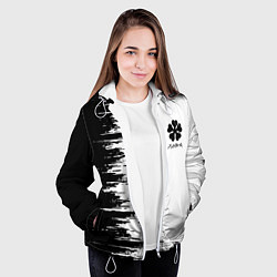 Куртка с капюшоном женская Чёрный клевер,, цвет: 3D-белый — фото 2