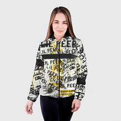 Куртка с капюшоном женская LIL PEEP Vintage Graffiti Wall, цвет: 3D-черный — фото 2