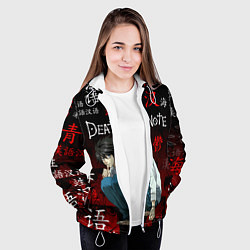 Куртка с капюшоном женская ТЕТРАДЬ СМЕРТИ, цвет: 3D-белый — фото 2