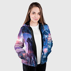 Куртка с капюшоном женская DEATH NOTE ТЕТРАДЬ СМЕРТИ, цвет: 3D-черный — фото 2