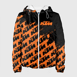 Куртка с капюшоном женская KTM КТМ, цвет: 3D-белый