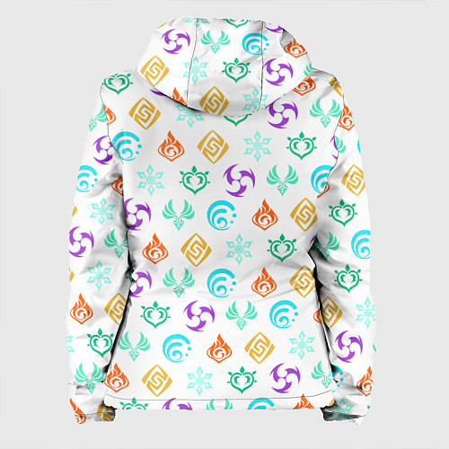Женская куртка GENSHIN IMPACT ЭМБЛЕМЫ / 3D-Белый – фото 2