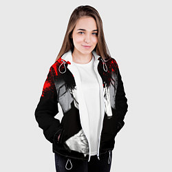 Куртка с капюшоном женская ТОКИЙСКИЙ ГУЛЬ TOKYO GHOUL, цвет: 3D-белый — фото 2
