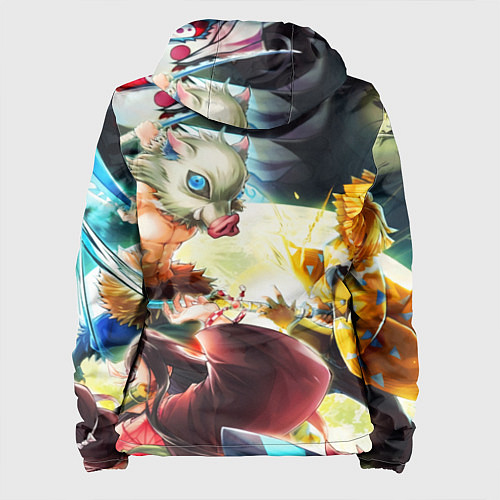 Женская куртка КЛИНОК РАССЕКАЮЩИЙ ДЕМОНОВ ПЕРСОНАЖИ / 3D-Черный – фото 2