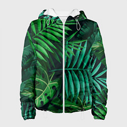 Куртка с капюшоном женская Сочные тропики, цвет: 3D-белый
