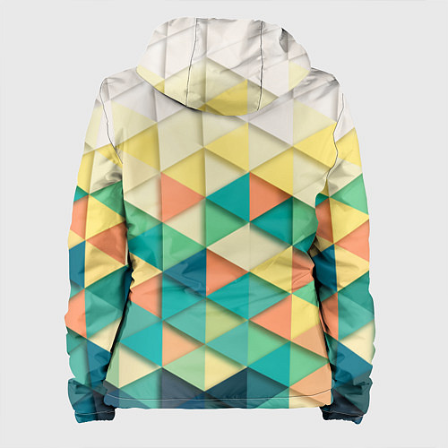 Женская куртка Ромбики / 3D-Белый – фото 2