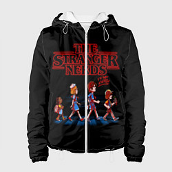 Куртка с капюшоном женская The Stranger Nerds, цвет: 3D-белый