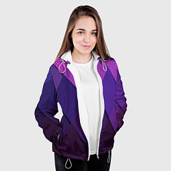 Куртка с капюшоном женская Спортивный ромб, цвет: 3D-белый — фото 2