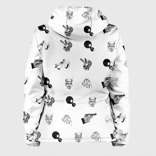 Женская куртка Кровосток Паттерн Z / 3D-Белый – фото 2