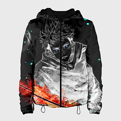 Куртка с капюшоном женская Магическая битва Jujutsu kai, цвет: 3D-черный