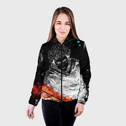 Куртка с капюшоном женская Магическая битва Jujutsu kai, цвет: 3D-черный — фото 2