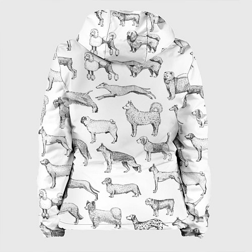 Женская куртка ПОРОДЫ СОБАК С ФОТОГРАФИЯМИ / 3D-Черный – фото 2