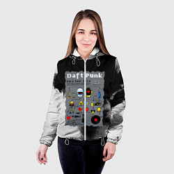 Куртка с капюшоном женская Daft punk modern, цвет: 3D-белый — фото 2