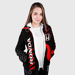 Куртка с капюшоном женская HONDA ХОНДА СПОРТ, цвет: 3D-белый — фото 2