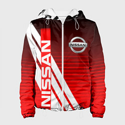 Куртка с капюшоном женская NISSAN НИССАН СПОРТ, цвет: 3D-белый