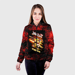 Куртка с капюшоном женская JUDAS PRIEST rock, цвет: 3D-черный — фото 2