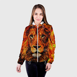 Куртка с капюшоном женская LION, цвет: 3D-белый — фото 2