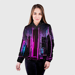 Куртка с капюшоном женская PINK CITY, цвет: 3D-черный — фото 2