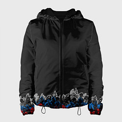 Куртка с капюшоном женская Флаг из леса, цвет: 3D-черный