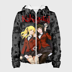 Куртка с капюшоном женская Kakegurui Безумный азарт, цвет: 3D-белый