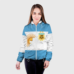 Куртка с капюшоном женская Сборная Аргентины, цвет: 3D-белый — фото 2