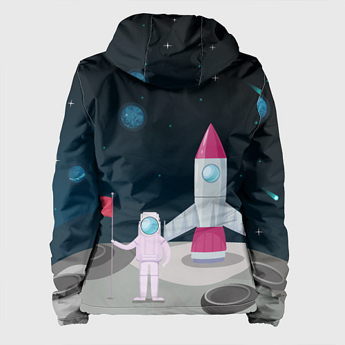 Женская куртка Астронавт покоряет космос / 3D-Черный – фото 2