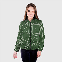 Куртка с капюшоном женская Геометрия теоремы и признаки, цвет: 3D-черный — фото 2