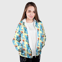 Куртка с капюшоном женская Rainbow Dash, цвет: 3D-белый — фото 2
