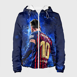 Куртка с капюшоном женская Leo Messi Лео Месси 10, цвет: 3D-белый