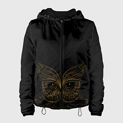 Куртка с капюшоном женская Золотая сова, цвет: 3D-черный