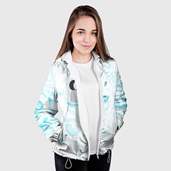 Куртка с капюшоном женская Пингвин рыбачит, цвет: 3D-белый — фото 2