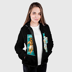 Куртка с капюшоном женская Параллельный Мир, цвет: 3D-черный — фото 2