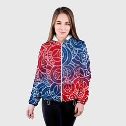 Куртка с капюшоном женская ФК ПСЖ PARIS SAINT GERMAIN, цвет: 3D-белый — фото 2