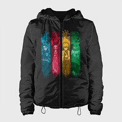 Куртка с капюшоном женская Неистовый Квартет, цвет: 3D-черный