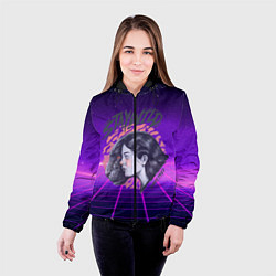 Куртка с капюшоном женская Девушка - пантера StayWild, цвет: 3D-черный — фото 2