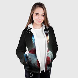 Куртка с капюшоном женская Омнимен, цвет: 3D-белый — фото 2