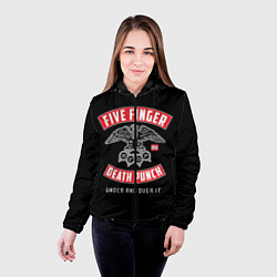 Куртка с капюшоном женская Five Finger Death Punch 5FDP, цвет: 3D-черный — фото 2
