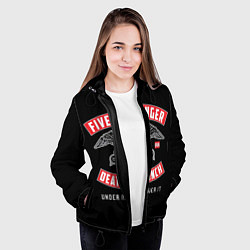 Куртка с капюшоном женская Five Finger Death Punch 5FDP, цвет: 3D-черный — фото 2
