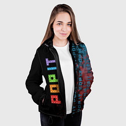Куртка с капюшоном женская Pop It Simple Dimple - Paint, цвет: 3D-черный — фото 2