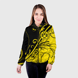 Куртка с капюшоном женская ФК БОРУССИЯ FC BORUSSIA, цвет: 3D-черный — фото 2