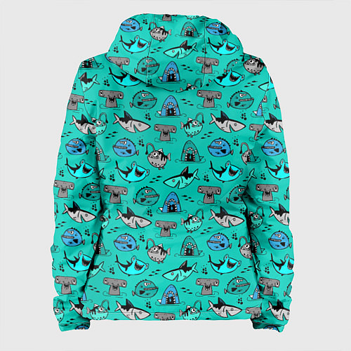 Женская куртка Морские рыбки / 3D-Белый – фото 2