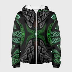 Женская куртка Серо-Зеленые Узоры