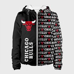 Куртка с капюшоном женская CHICAGO BULLS 7, цвет: 3D-белый