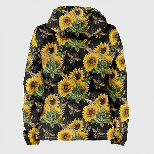 Женская куртка Fashion Sunflowers and bees / 3D-Белый – фото 2
