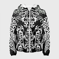Женская куртка ТАТУ ЧЕРНО БЕЛОЕ УЗОР