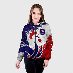 Куртка с капюшоном женская Сборная Франции, цвет: 3D-черный — фото 2