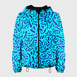 Женская куртка Неоновые синие узоры