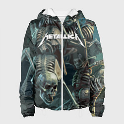Куртка с капюшоном женская Metallica Metal Skull, цвет: 3D-белый