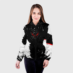 Куртка с капюшоном женская БЕРСЕРК чб, цвет: 3D-черный — фото 2