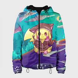 Куртка с капюшоном женская Покемон в костюме, цвет: 3D-черный